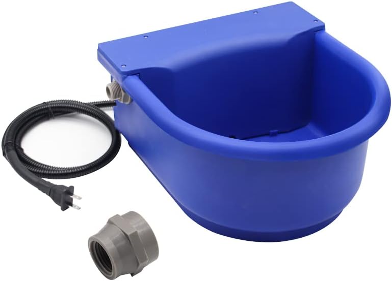 MODUODUO Automatic Heated Dog Bowl 1.3gal 100W Outdoor Thermal Water Dispenser Built-in Thermostat for Pet Livestock Cattle Sheep and Horse in Winter - Image 1